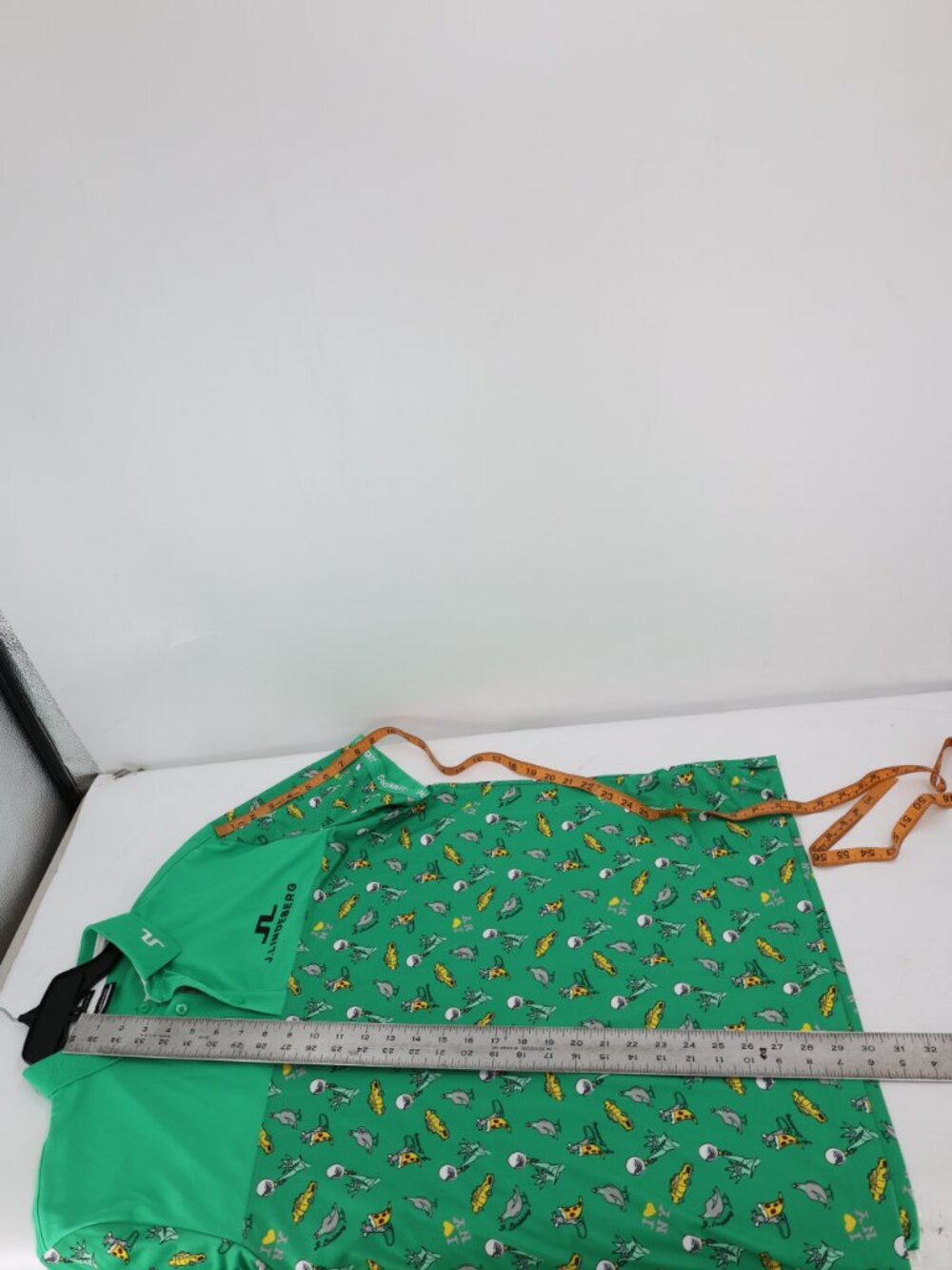 J Lindeberg Polo Shirt Mens Large Jeff Golf Pique Blarney New York Novelty Tour - Picture 13 of 14